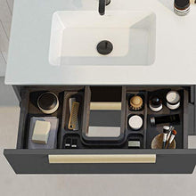 Randalsa Mobili LAGOM 100 cm | Grigio Antracite Opaco | Mobili 100 x 60 x 45 cm + Bacino Destro + Piedi