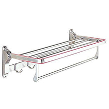 L-YINGZON Asciugamano Rack, Parete rail Bagno cremagliera Bagno cremagliera Rack appendiabiti Irving alluminio ampio spazio pieghevole supporto bagno Mensola bar appeso rack con forniture gancio bagno