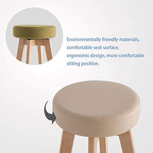 LWW Sgabelli, sgabelli da bar girevole creativo sedia alta Sgabelli casa di legno moderno e minimalista Wooden Legs,Scuro Beige,74 cm
