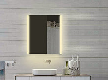 Lux-aqua LLC60X70DP - Armadietto da bagno con specchio, in alluminio, con LED, luce bianca calda/fredda
