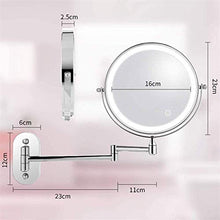 Specchio da bagno, anti-appannamento, specchio da Specchio da bagno LED illuminato impermeabile, montaggio a parete specchio per il trucco, specchio di bellezza con luce e ingrandimento, con ingrandim