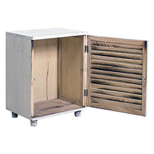 Rebecca Mobili Mobile in Legno con 1 Anta, Paulownia, Bianco Shabby, 52x40x25 cm