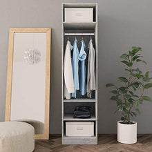 FAMIROSA Armadio Grigio Cemento 50x50x200 cm in Truciolato