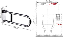 Maniglioni da bagno Non Slip pieghevole Supporto maniglia Ferroviaria, Bagno corrimano sedia a rotelle Anziani WC maniglia di sicurezza di slittamento disabili Gestire le donne incinte Accessori da ba