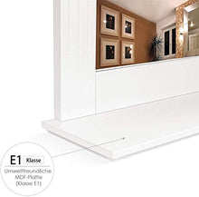 HCMNME Specchio da Bagno 50 × 60 cm con ripiano a Parete ripiano rettangolo Bianco