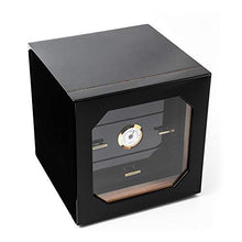 Minmin Cigar Box multistrato finestra trasparente Legno di Cedro Idratante Cabinet Piano di vernice di finitura for auto portatile Cigar Box, 250x240x240mm accessori del sigaro