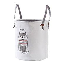 Wancr camera da letto per bambini Toy cassette in scatola con manici pieghevoli biancheria sporca cesta portaoggetti organizer portaoggetti contenitore Gray Kitten