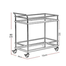 YIN YIN Carrello per Ripiani Carrello for Ripiani Rack Portapacchi da Pranzo in Ferro battuto retrò Elegante e Bella Cucina Bagno Ristorante ripiano for Carrello da Vino di Alta Gamma, Oro 72X38X80CM