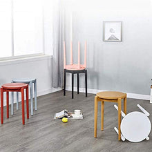 YVX Impilabile in plastica Sgabello da Pranzo Posti a Sedere Cucina Soggiorno Bar per la Colazione Mobili impilabili, Confezione da 2 (Colore: 013)