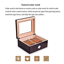 Adesign Handcrafted Cigar Humidor - Contiene (25-50 Cigars) - Cedar Cigar Box con umidificatore, igrometro e Vassoio Sigaro Regolabile