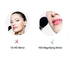 HGXC Specchi da Parete Specchio da Barba per Trucco con Superficie di ingrandimento 10x allungabile Regolabile Finitura cromata Spina UK