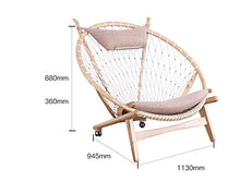 YUYTIN Sedia Web Swing, Sedia per Il Tempo Libero Pigro in Legno massello - Attrezzature da Gioco all'aperto, Assemblaggio e Installazione Rapida e Semplice