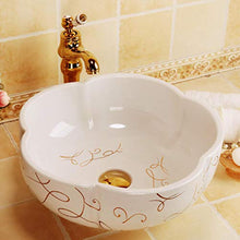 Jgophu Ciotola in ceramica per il bagno, in ceramica, da appoggio, da appoggio, da appendere, dipinta a mano