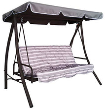 Dondolo Letto da Giardino in Metallo 3 Posti Harmony Moka