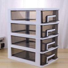 CLISPEED Organizer da Tavolo Contenitore per Trucco a Quattro Strati Cassetto Trasparente Contenitore per Dispensa Armadio per Articoli da Bagno (Bianco E Nero)