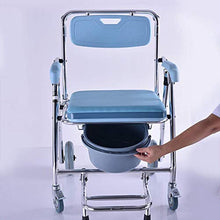 Sedia A Rotelle da Toilette, Sedile da Toilette da Comodino Sedia da Toilette Portatile per Assistenza Medica Mobilità da Bagno Sedia da Toilette per Disabili E Anziani A