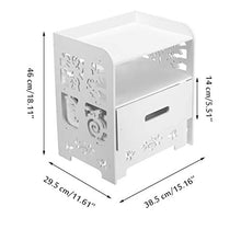Comodino per camera da letto, comodino, comodino, comodino, comodino e cassetto, bianco per soggiorno, comodino, ufficio o salotto