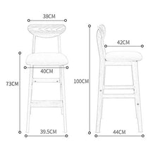 GUOLINGHUI Sgabelli da Bar Quadrati Moderni Set di 2 Pezzi ， Sedie da Bar da Cucina for La Casa ， Sgabello da Bar con Altezza Comoda con Schienale E Poggiapiedi Sedile da Pub (Colore : Brown-2)