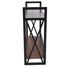 Portabottiglie, Scaffale da Parete per Vino a 2 Livelli con Porta Calici, Mobile porta bottiglie, 20 x 60 x 54 cm