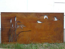 Zen Man 032005-1 - Paravento in metallo anticato, 1 mm, altezza 75 x lunghezza 150 cm, realizzato a mano