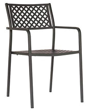 RD ITALIA Set Tavolo Pieghevole e 4 Sedie da Giardino in Acciaio Lola Antracite