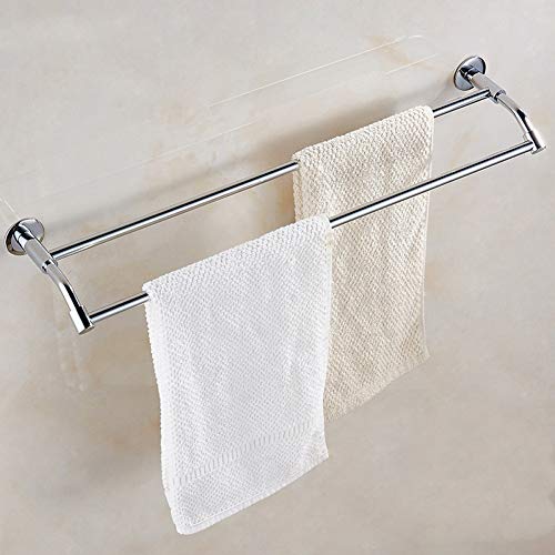 LCBLC Portasciugamani Portasciugamani In Rame Pieno Portasciugamani Appendiabiti A Parete Portasciugamani Doppio Asta Portasciugamani Da Bagno 60 Cm