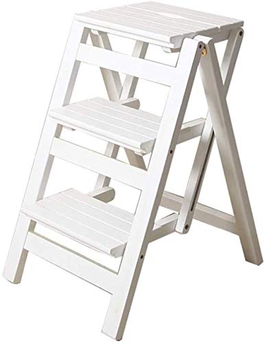 FTYYSWL DY - Sgabello da bar a 3 gradini per sala da pranzo, in legno, per bambini e adulti, attrezzatura da giardino per la casa e il giardino, resistente, massimo 150 kg, colore: Naturale