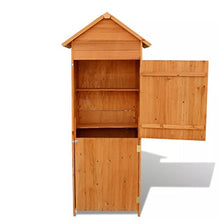 Tidyard Armadietto da Giardino in Legno con Tetto Impermeabile 79 x 49 x 190 cm | Marrone