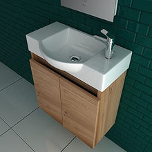 Alpenberger - Lavabo in ceramica per il bagno, larghezza 55 cm, design elegante per gli ospiti