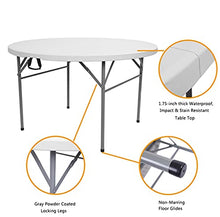CYBDM - Tavolo pieghevole rotondo con cavalletto pieghevole, 122 cm, per feste, catering, barbecue, giardino