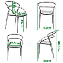 Totò Piccinni Sedie New Infinity in Polipropilene Moderne Design Impilabile (Bianco, 4 Pz)