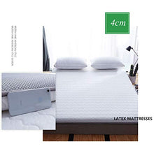 ZHAS Coprimaterasso in Lattice, Spesso Tappetino Tatami Traspirante, Pieghevole Morbido Cuscino per futon Giapponese Tradizionale, Materasso Topper per Letto Stampato Lavorato a Maglia Cooler-WHI