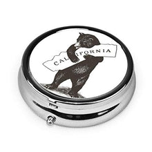 I Love You California - Contenitore rotondo per pillole a 3 scomparti, in metallo, per medicina e vitamina