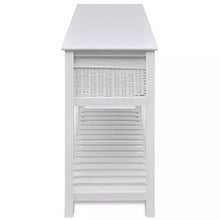 Tidyard Credenza di Stoccaggio Bianca,Credenza Stoccaggio Moderna con Cestino Bianca d'Ingresso/Salotto/Soggiorno