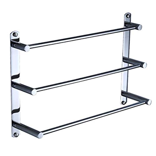 IUYJVR Portasciugamani Portasciugamani in Acciaio Inossidabile 304, portasciugamani a Tre Strati Accessori da Bagno per Cucina Hotel Ufficio 70 cm