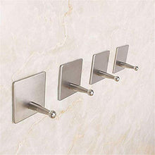 Gancio bagno cucina 4 pezzi ganci adesivi impermeabile fissato al muro ganci cremagliera bagno in acciaio inox asciugamano accappatoi casa ufficio cappotto cappello chiavi borse ganci organizer Gancio