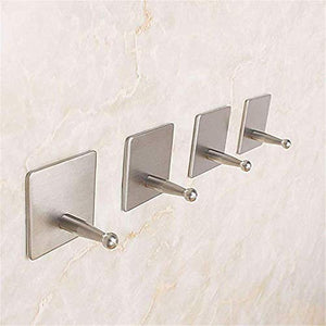 Gancio bagno cucina 4 pezzi ganci adesivi impermeabile fissato al muro ganci cremagliera bagno in acciaio inox asciugamano accappatoi casa ufficio cappotto cappello chiavi borse ganci organizer Gancio
