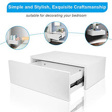 GOTOTOP Mensola da parete con cassetto galleggiante comodino comodino 30x46x15cm truciolare bianco