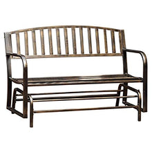 LXLH Panca da Giardino 2 posti Altalena da Esterno Panca per aliante per Patio Sedia Altalena, con Struttura in ghisa Verniciata a Polvere, Panca per Patio da 50 Pollici con Seduta a Dondolo da g