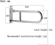 Maniglioni da Bagno Non Slip Pieghevole Supporto Maniglia della Guida, Maniglie, Doccia di Sicurezza Anziani disabili Bagno Maniglia, Parete portasciugamani Accessori da Bagno