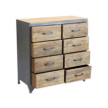 Milani Home s.r.l.s. cassettiera in Legno e Metallo per Salotto Soggiorno Cucina di Design Industrial cm 81,5x38x82,5 h
