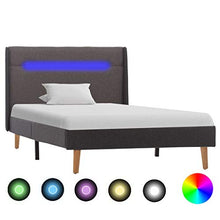 SKM Giroletto con LED in Tessuto Grigio 90x200 cm