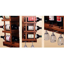 PZW Cremagliera Del Vino Semplice e Creativa Portabottiglie in Legno Massello Stile Semplice Appeso a Parete Portabottiglie per Vino Decorazione Bar Caffetteria