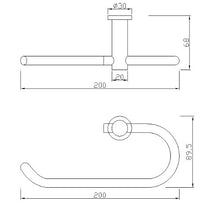 VELMA - 241062 - Porta Carta igienica - Serie Pedula in Un Design Senza Tempo - Ottone Cromato Alta lucidità - No plastica - 100% Inossidabile - Alta qualità!