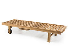 RSPL Lettino da Esterno in Vero Teak Naturale pregiatissimo. Arredo Piscina e Giardino di Alta qualità