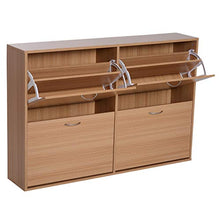 HOMCOM Scarpiera Salvaspazio Capacità 24 Ingresso e Camera da Letto Legno 120x24x81cm