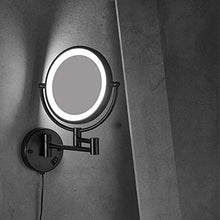 BJH Specchio per Il Trucco 8 Pollici LED Double Sided 1X / 5X Specchio ingranditore da Trucco Girevole Estensibile per Hotel da Bagno