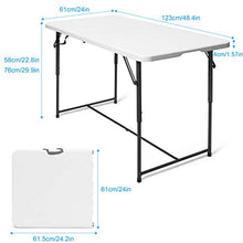 Nestling® Tavolo pieghevole multifunzionale portatile per campeggio, tavolo da pranzo, per attività all'aria aperta, picnic, barbecue, feste in giardino, bagagliaio auto guida, tavolo da 1,2 m