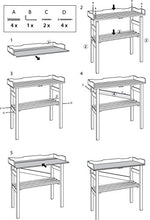 dobar 29052FSC - Robusto Tavolo da Giardino in Legno di Pino impregnato FSC, 40 x 86 x 80 cm