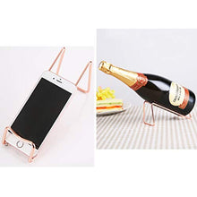 BESTonZON Espositore per Vino Scaffale per Birra Scaffale per Vino Supporto per ripiano per Cellulare Contatore per bancone da Cucina Bancone da Bar (Oro Rosa)
